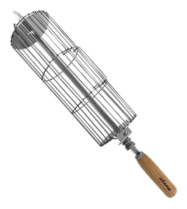 ESPIEDO CON CANASTO PARA VERDURAS IDEAL PARA PARRILLA Y ASADOS - 1