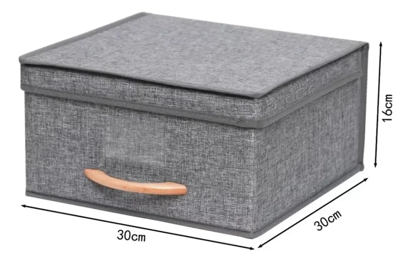 SET DE 3 CAJAS ORGANIZADORAS PLEGABLES 30X30X16 CM PARA ALMACENAMIENTO - 2