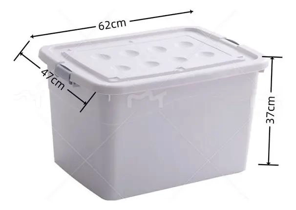 CAJA ORGANIZADORA BLANCA DE 100 LITROS CON RUEDAS Y TAPA SEGURA - 2