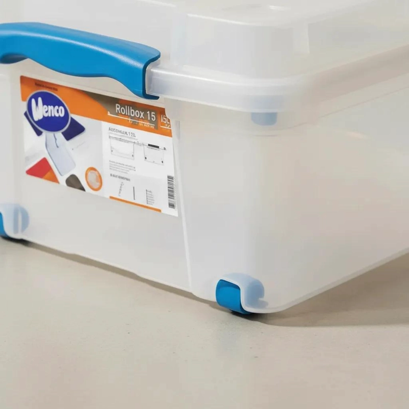 SET DE 2 CAJAS ORGANIZADORAS CON RUEDAS DE 15 LITROS CAPACIDAD - 5
