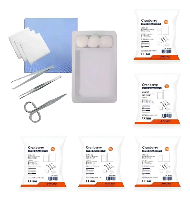 KIT DE CURACION ESTE RIL DESECHABLE CON 10 UNIDADES PARA PRIMEROS AUXILIOS - 2