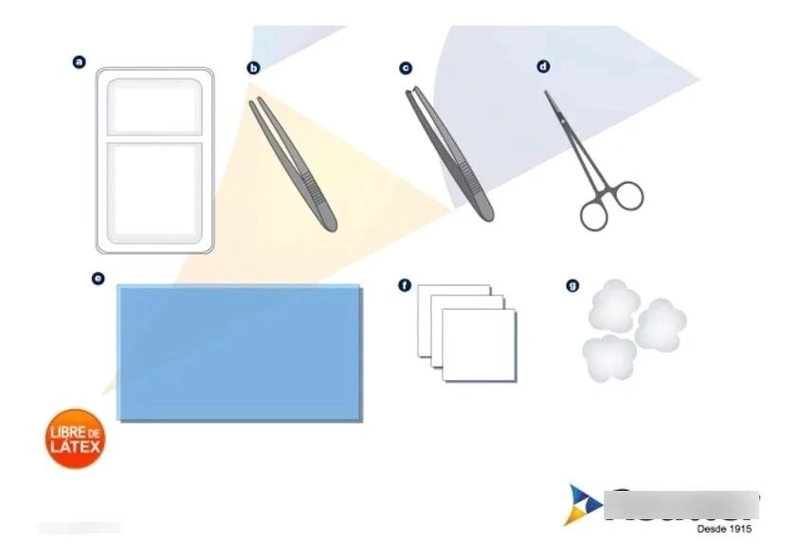 KIT DE CURACION ESTE RIL DESECHABLE CON 10 UNIDADES PARA PRIMEROS AUXILIOS - 5