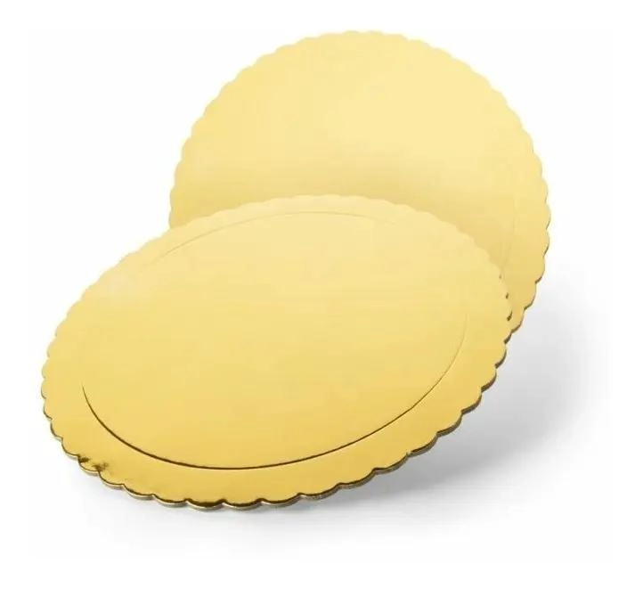 SET DE 12 BANDEJAS REDONDAS PARA TORTA DE CARTON DE 40 CM - 1
