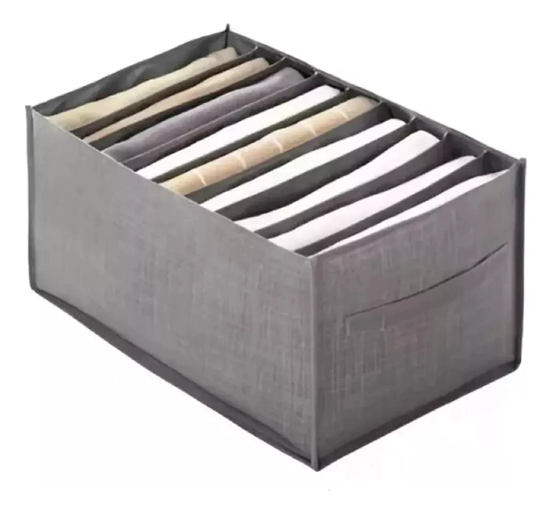 SET DE 6 ORGANIZADORES PARA PANTALONES CON CAJA PARA CLOSET - 1