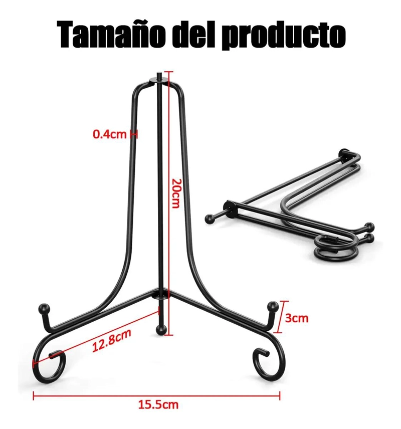 SOPORTE METALICO PARA BANDEJA MULTIUSO DECORATIVO DE 8 PULGADAS - 2