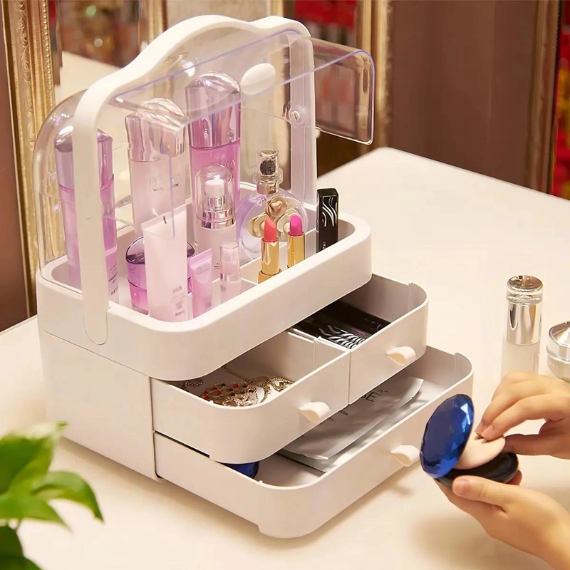 CAJA ORGANIZADORA PORTATIL PARA COSME TICOS Y MAQUILLAJE MULTIUSO - 3