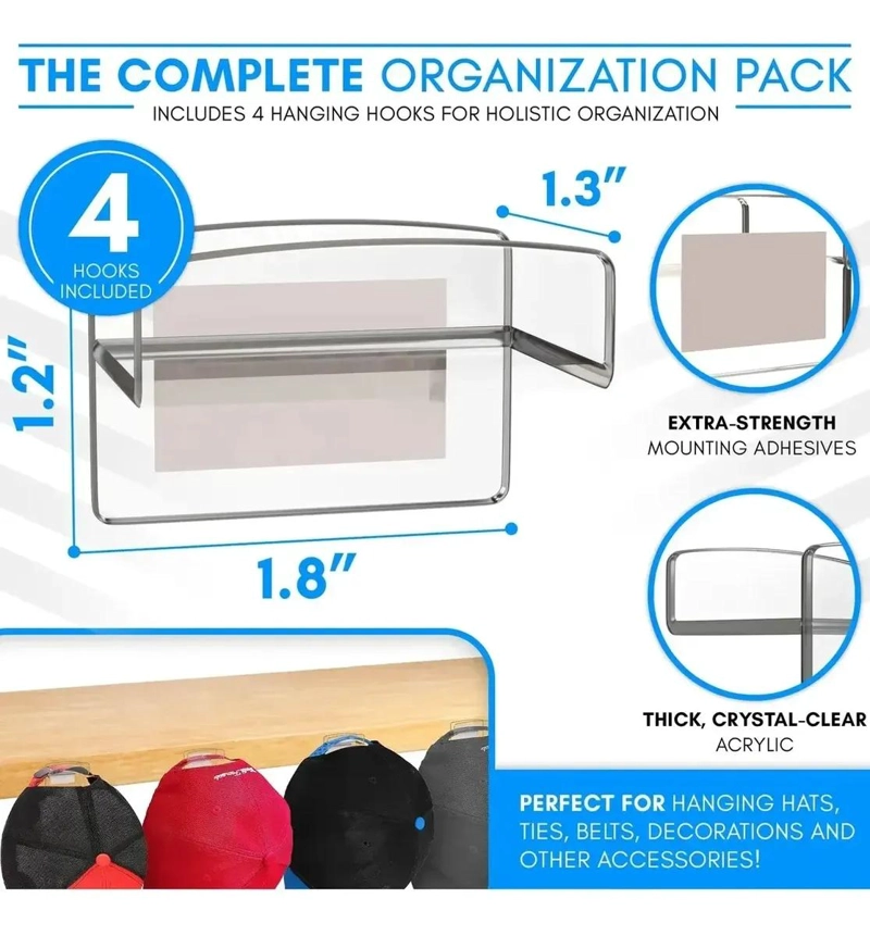 SET DE 6 SEPARADORES ACRILICOS PARA ESTANTES Y ARMARIOS DE ROPA - 3