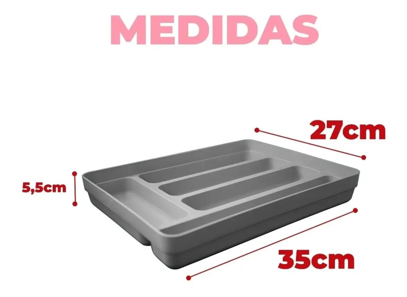 ORGANIZADOR DE CUBIERTOS CON 5 DIVISORES PARA CAJONES - 3