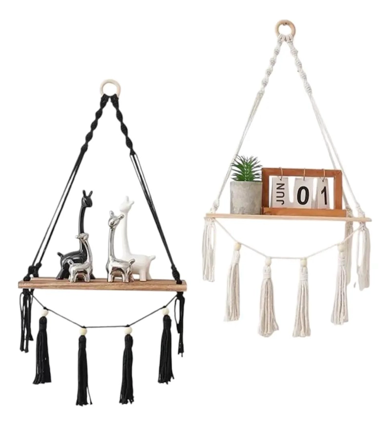 COLGANTE DECORATIVO DE MACRAME  ESTILO BOHEMIO PARA ORGANIZACION - 1