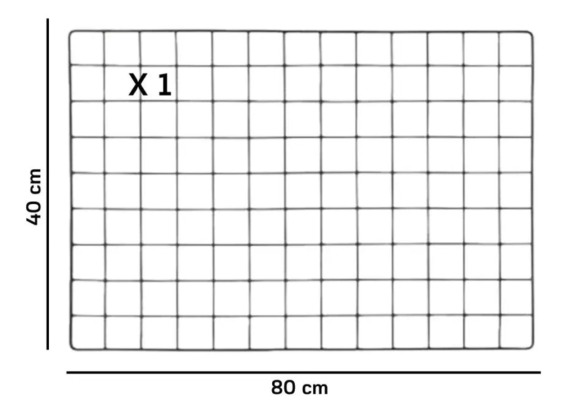 MALLA METALICA PARA COLGAR GANCHOS DE FERIA 80X40 CM RESISTENTE - 2