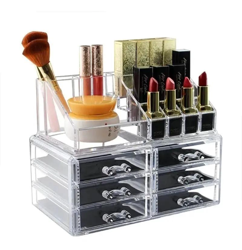 ORGANIZADOR ACRILICO PARA MAQUILLAJE Y JOYAS CON COMPARTIMENTOS - 5