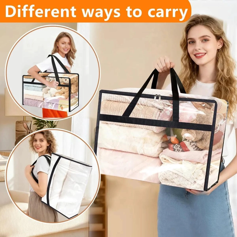 SET DE 4 BOLSAS PLEGABLES DE ALMACENAMIENTO PARA ROPA EN ARMARIO - 5