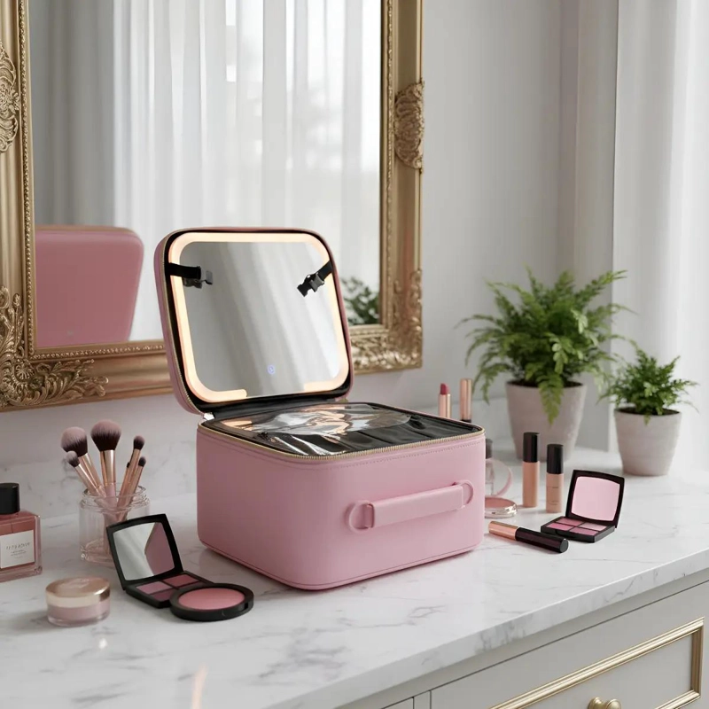 COSMETIQUERO TIPO MALETA PROFESIONAL CON ORGANIZADOR PARA MAQUILLAJE - 2