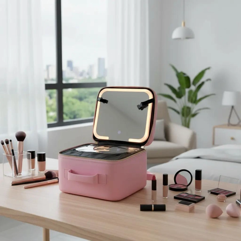 COSMETIQUERO TIPO MALETA PROFESIONAL CON ORGANIZADOR PARA MAQUILLAJE - 4