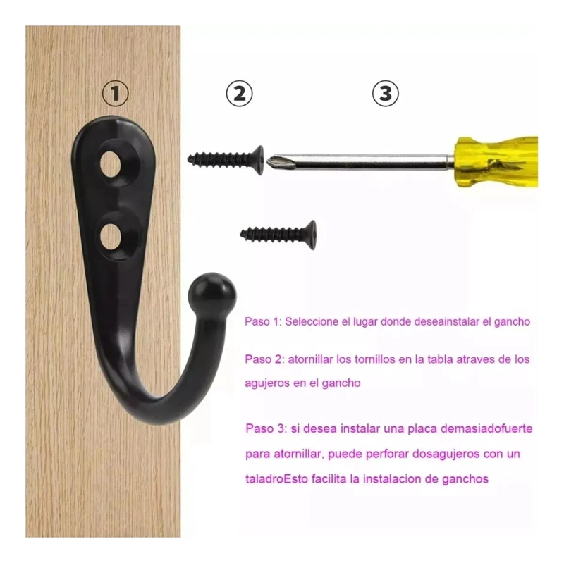 SET DE 40 GANCHOS PARA COLGAR Y ORGANIZAR EN PARED - 2