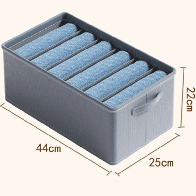 SET DE 4 ORGANIZADORES PARA ROPA CON 7 COMPARTIMENTOS CUADRADOS - 2