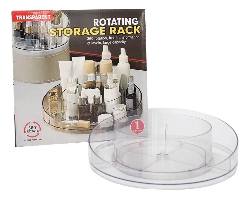 ORGANIZADOR GIRATORIO PARA COSME TICOS CON MULTIPLES COMPARTIMENTOS - 1