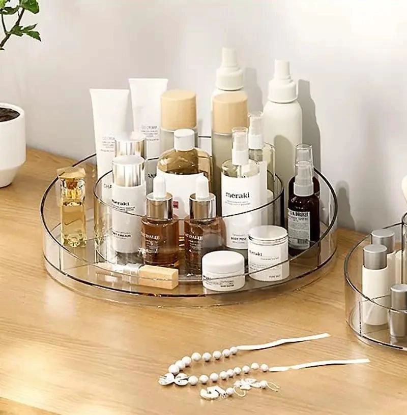 ORGANIZADOR GIRATORIO PARA COSME TICOS CON MULTIPLES COMPARTIMENTOS - 4
