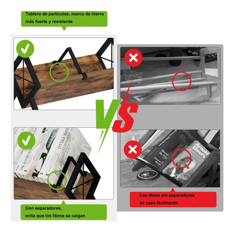 ORGANIZADOR DE ESCRITORIO CON ESTANTERIA Y REPISA DE MADERA FUNCIONAL - 5