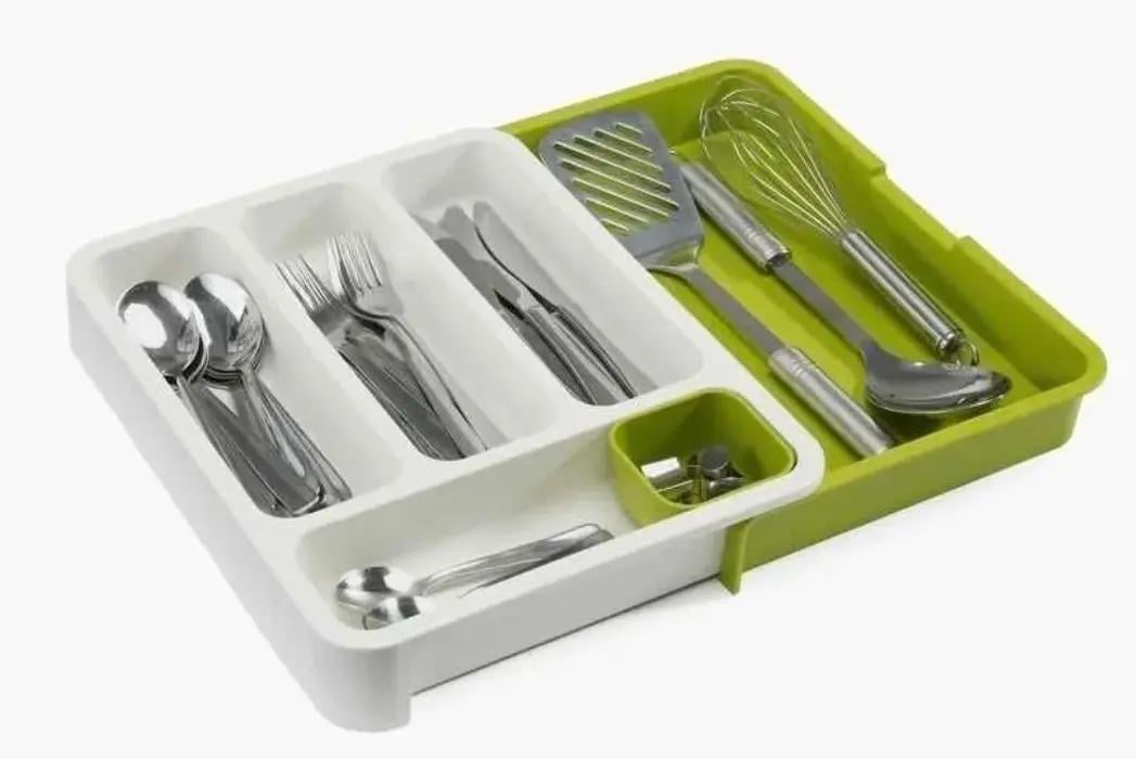 ORGANIZADOR EXTENSIBLE PARA CUCHILLOS, CUBIERTOS Y SERVICIOS DE COCINA - 1