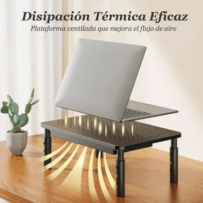 BASE AJUSTABLE PARA MONITOR CON 3 NIVELES DE ALTURA PARA COMPUTADORA PORTATIL - 4