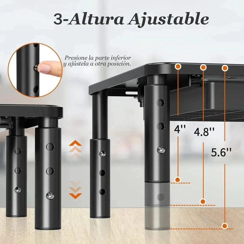 BASE AJUSTABLE PARA MONITOR CON 3 NIVELES DE ALTURA PARA COMPUTADORA PORTATIL - 5