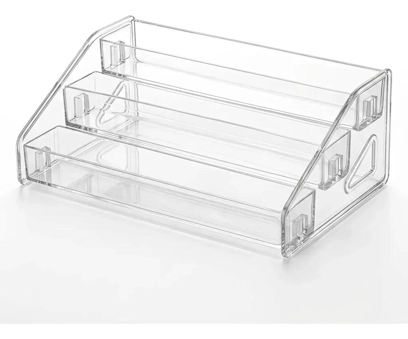 ORGANIZADOR ACRILICO TRANSPARENTE PARA MAQUILLAJE CON 3 NIVELES - 1