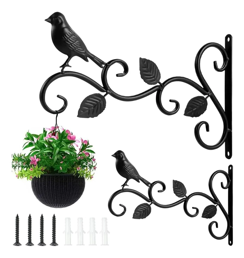 SET DE 2 GANCHOS DE PARED PARA COLGAR MACETAS Y PLANTAS - 1