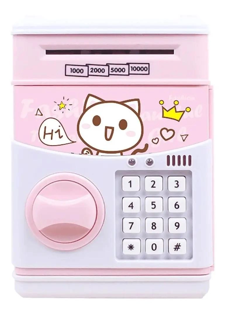 ALCANCIA AUTOMATICA CON DISEÑO DE CAJA FUERTE PARA AHORRO SEGURO - 1