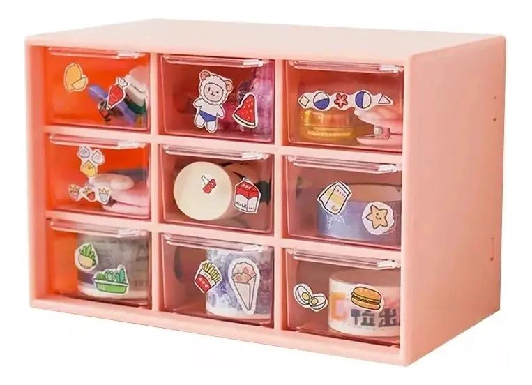 ORGANIZADOR DE ESCRITORIO TRANSPARENTE RECTANGULAR PARA OFICINA - 1