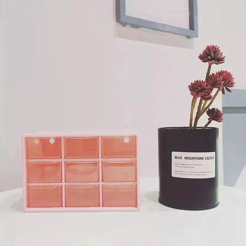 ORGANIZADOR DE ESCRITORIO TRANSPARENTE RECTANGULAR PARA OFICINA - 4