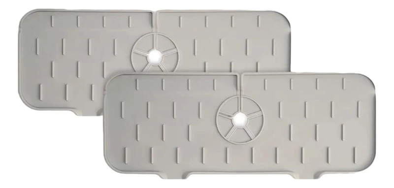 TAPETE DE SILICONA PARA GRIFO Y ESCURRIDOR DE LAVAPLATOS CON COLECTOR DE AGUA - 4