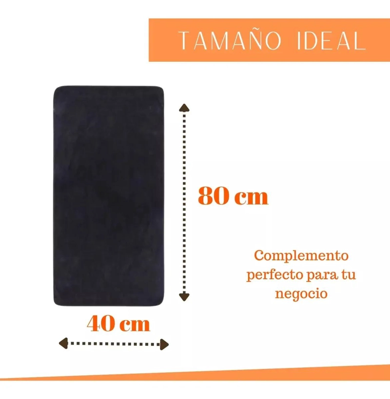 SET DE 6 TOALLAS NEGRAS PARA USO PROFESIONAL EN SPA Y GIMNASIO 40X80 CM - 2