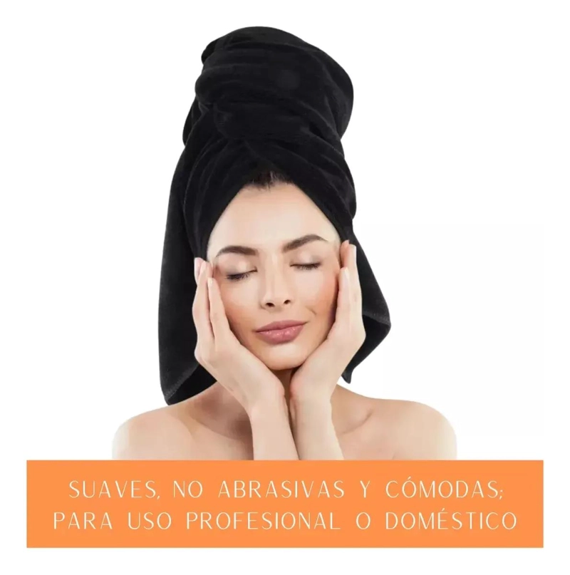 SET DE 6 TOALLAS NEGRAS PARA USO PROFESIONAL EN SPA Y GIMNASIO 40X80 CM - 4