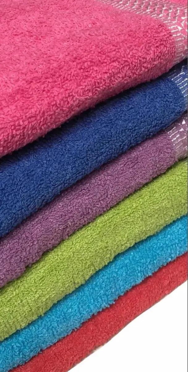 SET DE 6 TOALLAS DE BAÑO DE ALGODON 140X75 CM COLORES VARIADOS - 4