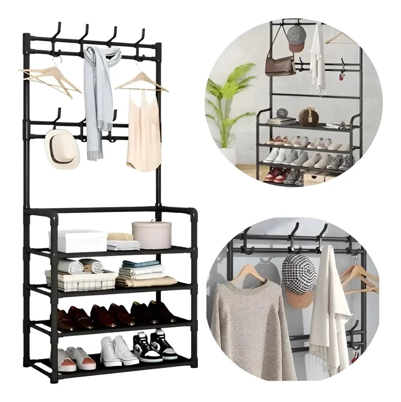 MUEBLE ORGANIZADOR PARA BAÑO CON ACABADO NEGRO ELEGANTE Y FUNCIONAL - 1