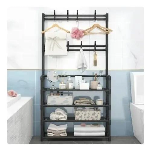 MUEBLE ORGANIZADOR PARA BAÑO CON ACABADO NEGRO ELEGANTE Y FUNCIONAL - 2