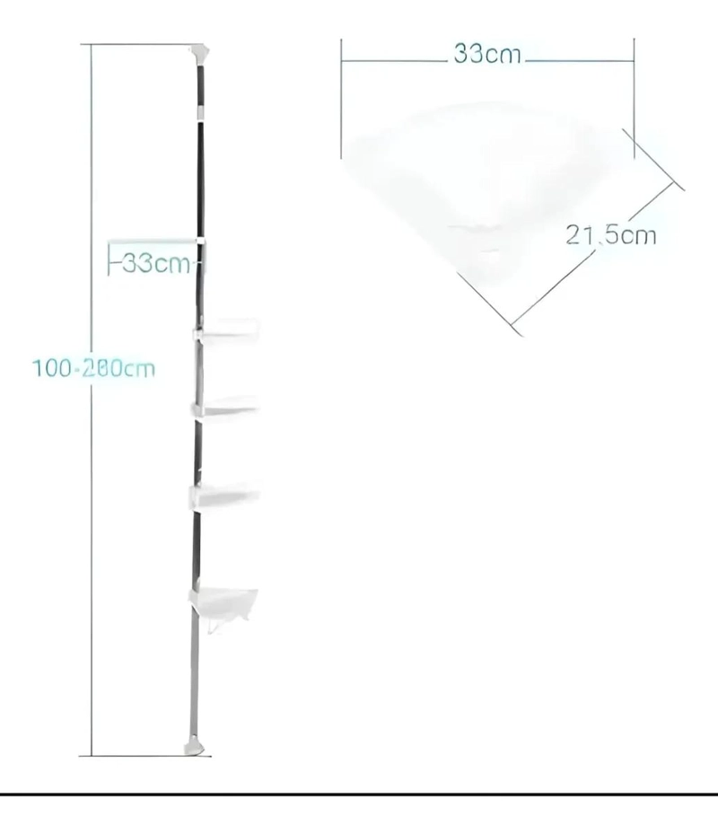 ORGANIZADOR DE DUCHA MULTIUSOS CON 4 NIVELES EN COLOR BLANCO - 3