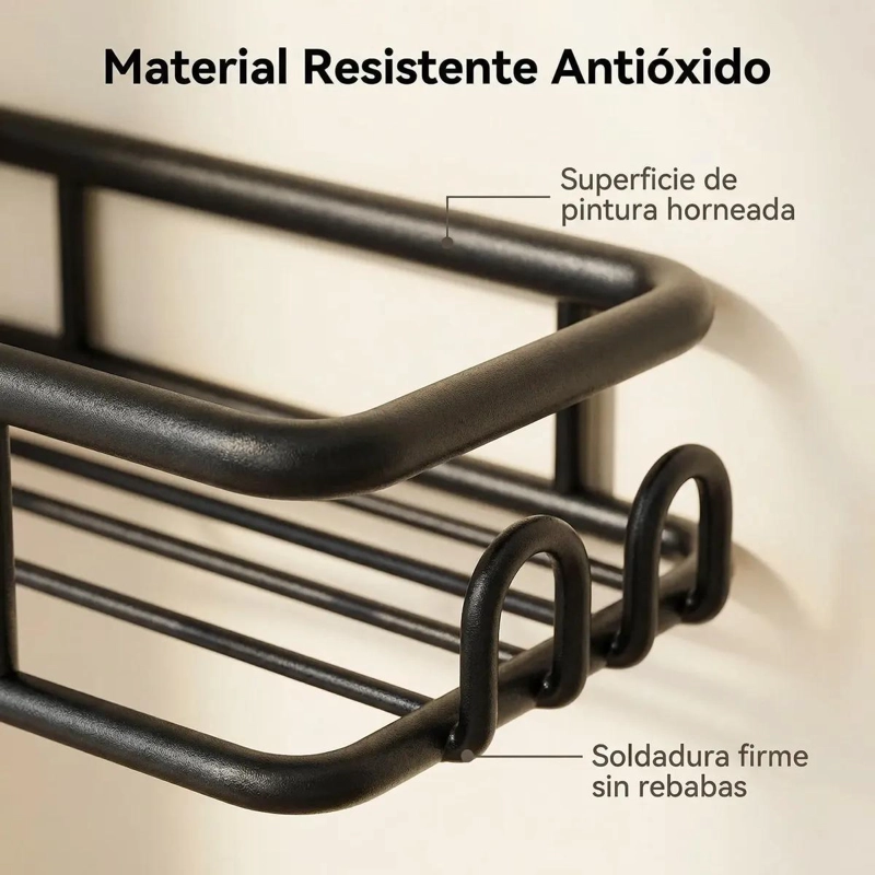 SET DE 5 ESTANTES ORGANIZADORES ADHESIVOS PARA DUCHA Y BAÑO - 4