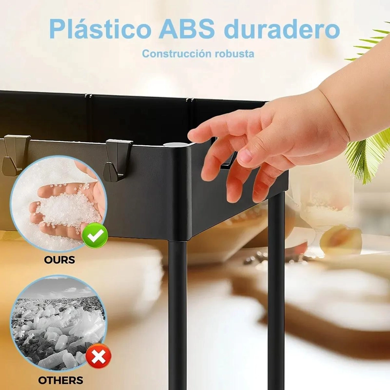 ORGANIZADOR PARA BAÑO CON ESTANTES Y CAJONES DE DOS NIVELES - 3