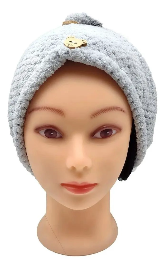 SET DE 4 GORROS TURBANTE DE MICROFIBRA PARA SECAR CABELLO - 4