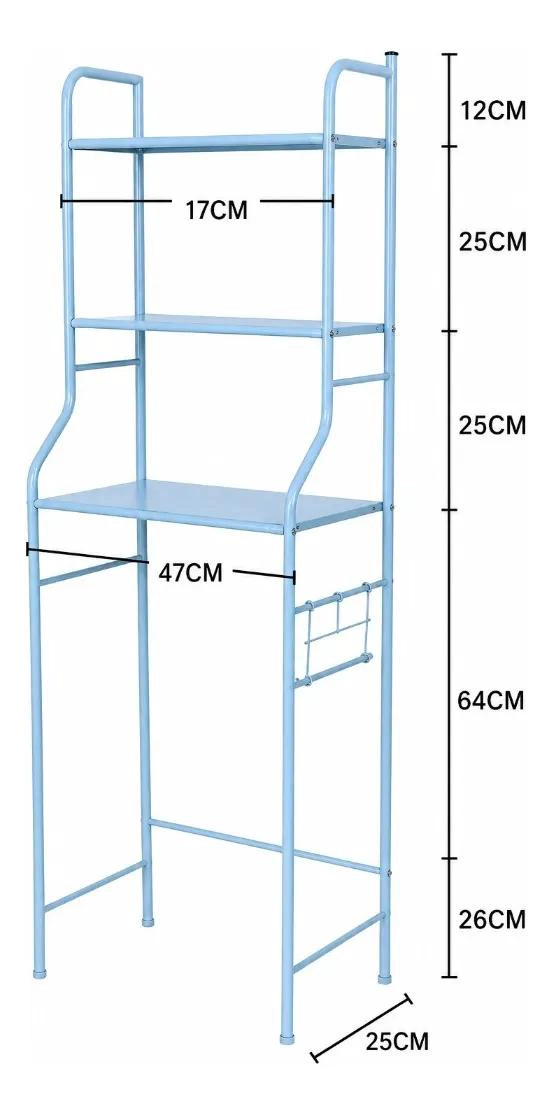 ORGANIZADOR DE BAÑO DE 3 NIVELES PARA INODORO CON ESTRUCTURA ARMABLE - 3