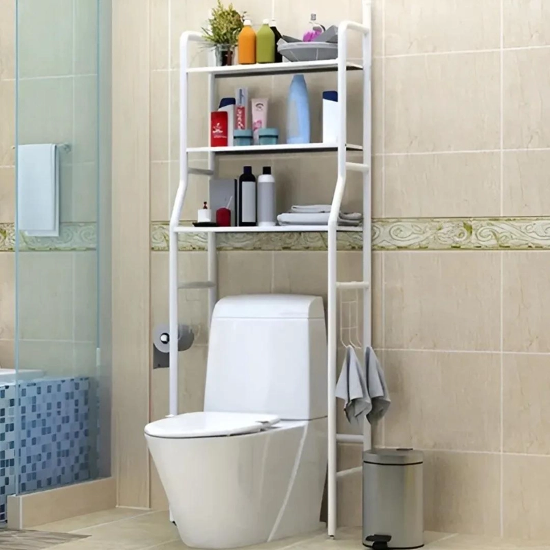 ORGANIZADOR DE BAÑO DE 3 NIVELES PARA INODORO CON ESTRUCTURA ARMABLE - 5