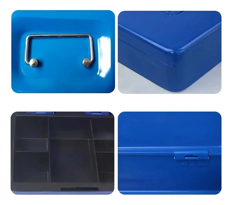CAJA FUERTE METALICA COMPACTA CON LLAVE Y CIERRE SEGURO 25X20 CM - 4