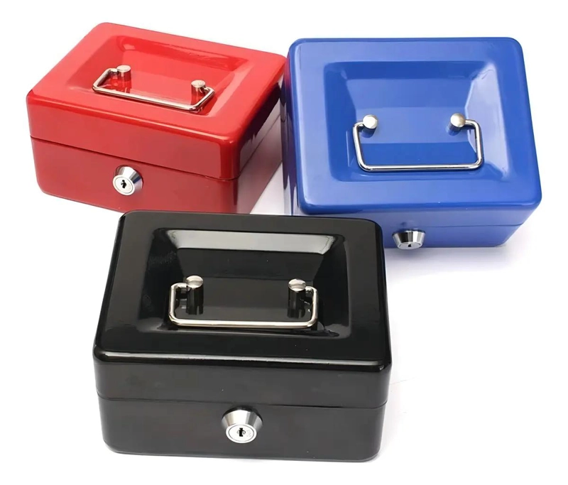 CAJA FUERTE METALICA COMPACTA CON LLAVE Y CIERRE SEGURO 25X20 CM - 5