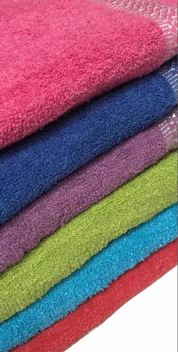 JUEGO DE 6 TOALLAS DE BAÑO DE ALGODON 140X75 CM COLORES VARIADOS - 3