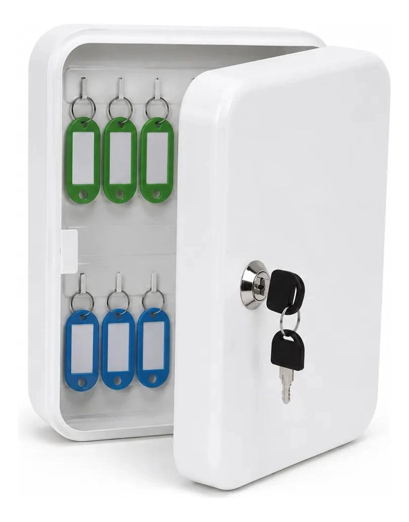 CAJA FUERTE PORTATIL PARA GUARDAR HASTA 20 LLAVES CON ORGANIZADOR INTERNO - 1