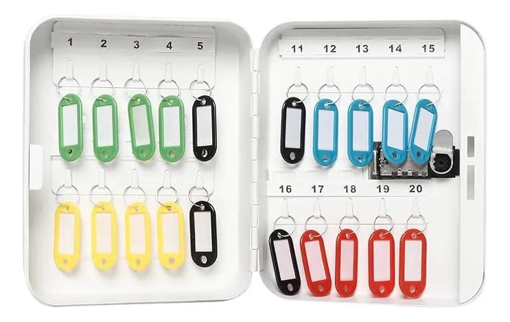 CAJA FUERTE PORTATIL PARA GUARDAR HASTA 20 LLAVES CON ORGANIZADOR INTERNO - 2