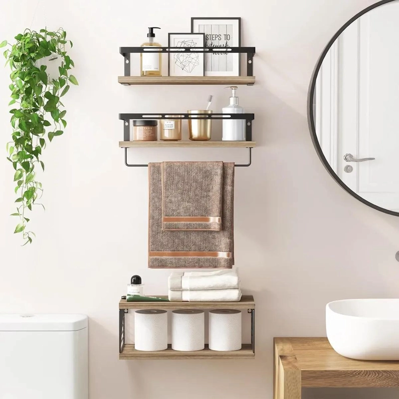 KIT DE REPISAS FLOTANTES PARA PARED ESTANTE ORGANIZADOR DE BAÑO - 3