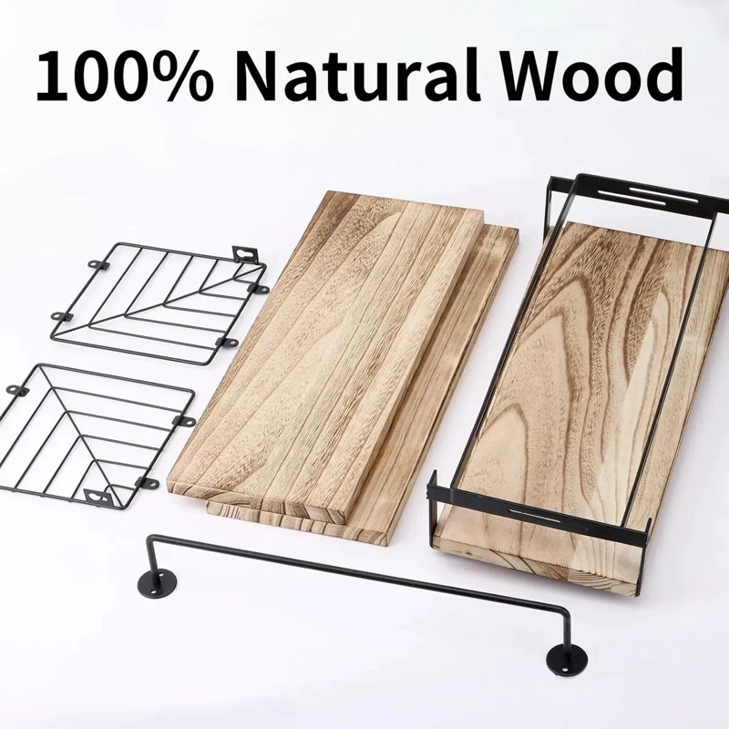 KIT DE REPISAS FLOTANTES PARA PARED ESTANTE ORGANIZADOR DE BAÑO - 5